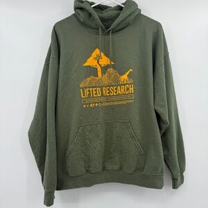 Lifted Research Group LRG Hoodie Men Large Green Sweatshirt Fleece Pullover